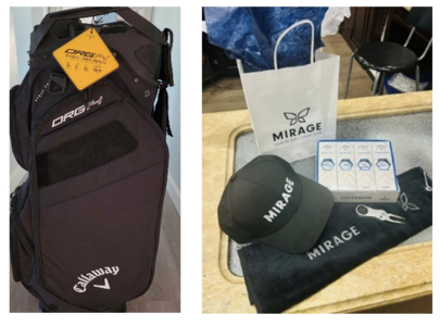Sac de golf ORG 14 avec 12 balles & accessoires Le Mirage